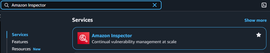 Activate Amazon Inspector