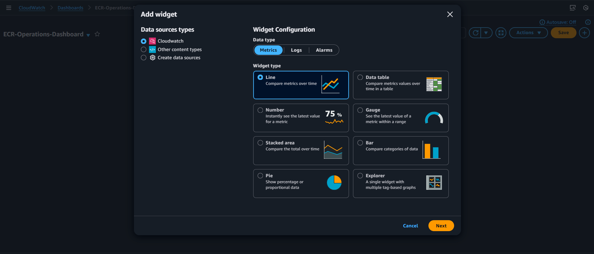 Add widgets to Dashboard